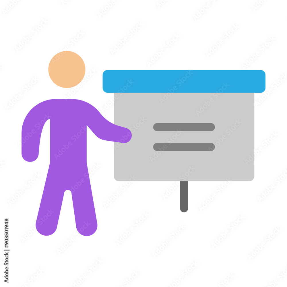 Presentation Vector Flat Icon Design Presentation Vector Flat Icon Design