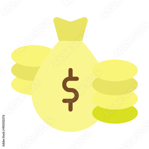 Income Vector Flat Icon Design