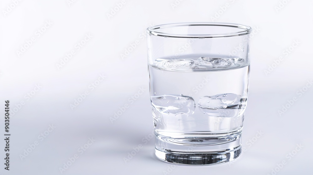 Glass of Water on a White Background Glass of Water on a White Background