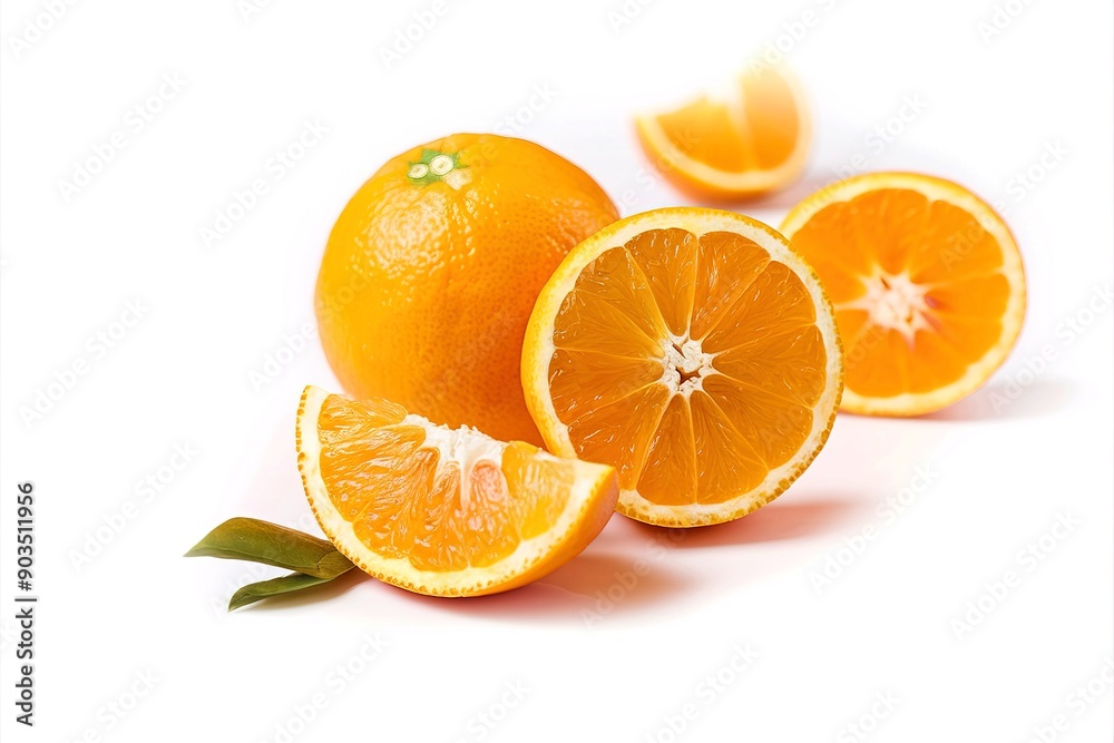 slice orange isolated on white background slice orange isolated on white background