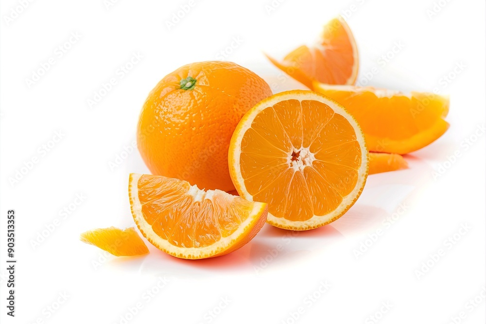 slice orange isolated on white background slice orange isolated on white background