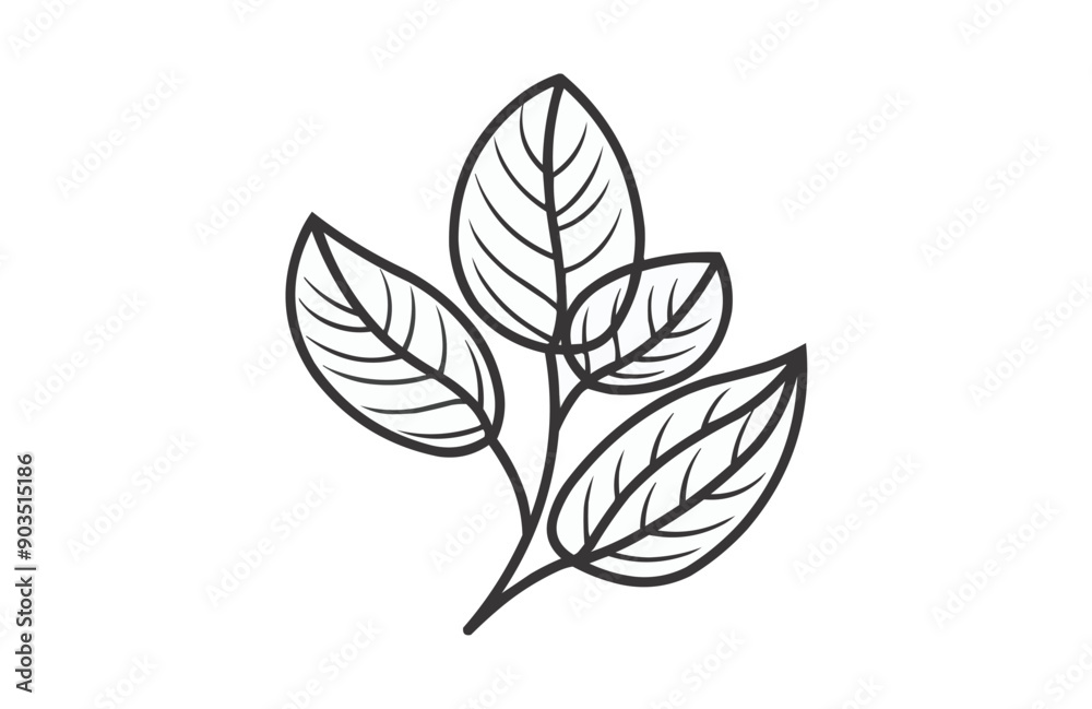 Leaves black icon isolated on white background. Vector illustration. Leaves black icon isolated on white background. Vector illustration.