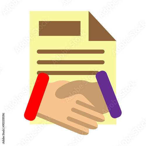 Agreement Vector Flat Icon Design