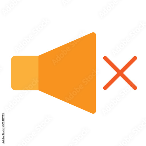Silence Vector Flat Icon Design