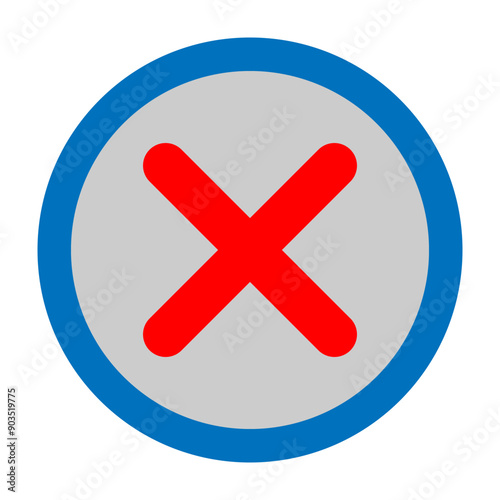 Rejection Vector Flat Icon Design