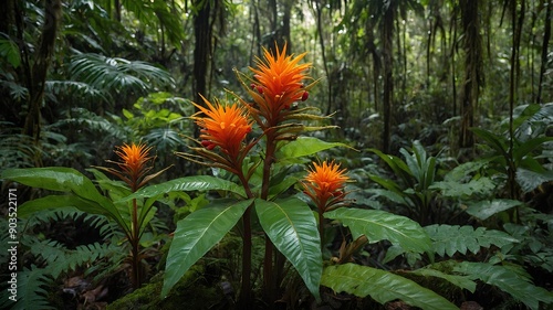 Rainforest Healing Plants. Healing plants known for their medicinal properties used by indigenous tribes and modern pharmacology. Explore the medicinal treasures of the rainforest. photo