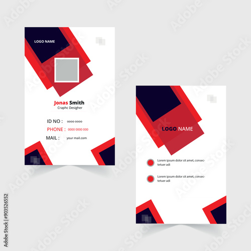 graphic id card design template  photo