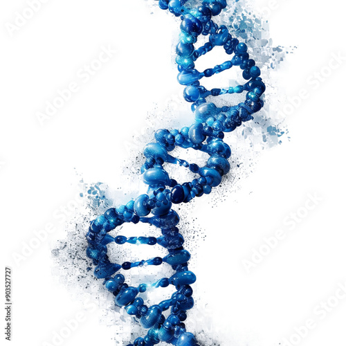 dna strand with a blue and yellow dna strand png