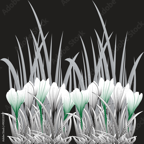 grass and flowers