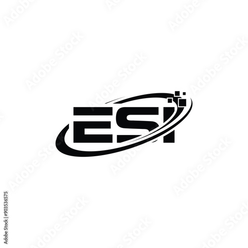 ESI letter logo design vector