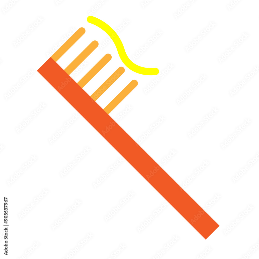 Toothbrushing Vector Flat Icon Design Toothbrushing Vector Flat Icon Design
