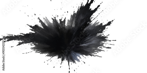 Paint stains black blotch background. Grunge Design Element. Brush Strokes. Vector illustration	