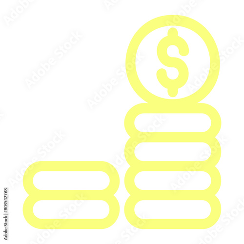 Coin Stack with Dollar Symbol