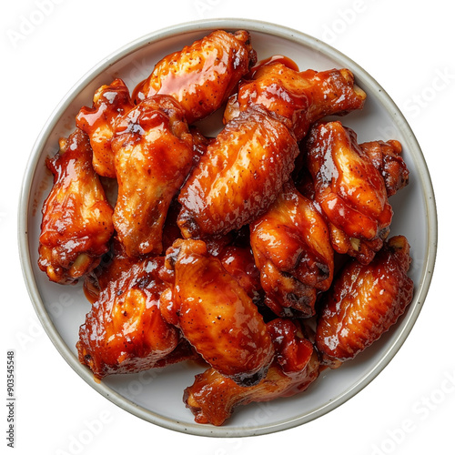 plate of buffalo wings png