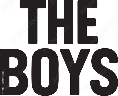 The Boys typography silhouette vector illustration 