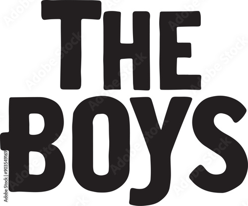 The Boys typography silhouette vector illustration 