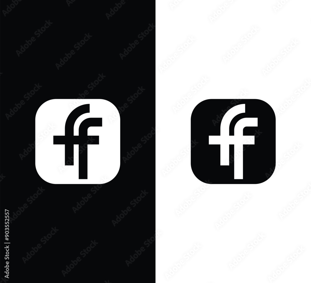 Obraz premium FF letter logo design in a square shape