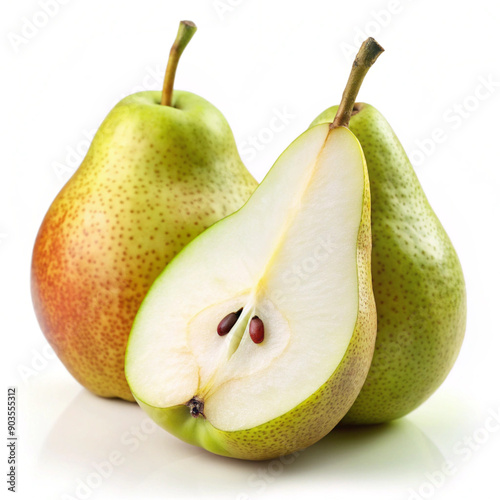 Isolated Pear. Pears isolated on white