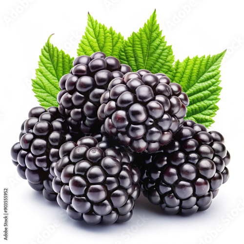 Isolated Blackberry. Blackberries isolated on white
