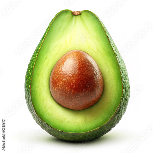 Isolated Avocado. A Sliced Avocado isolated on white