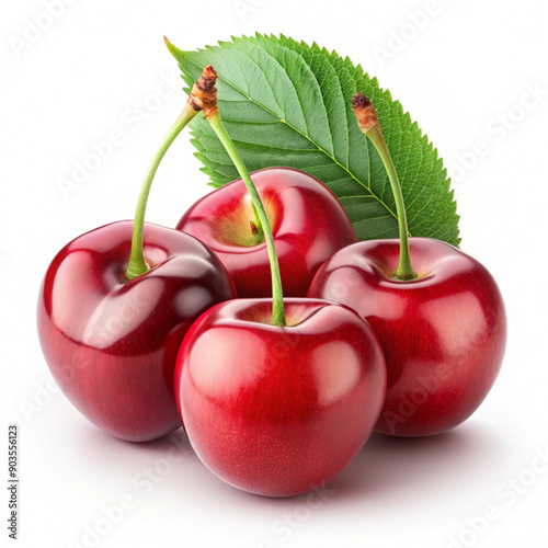 Isolated Cherries. Cherries isolated on white