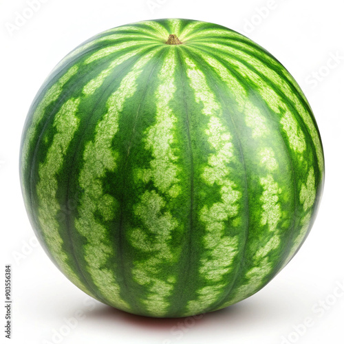 Isolated Watermelon. A Watermelon isolated on white