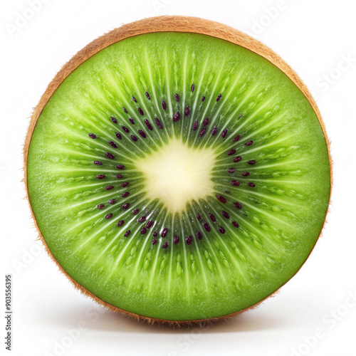 Isolated Kiwi. A Sliced Kiwi isolated on white
