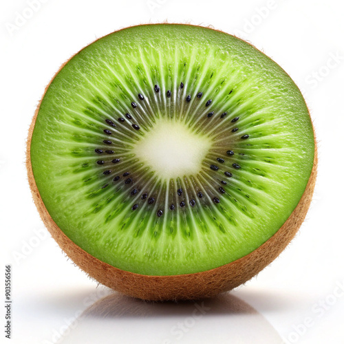 Isolated Kiwi. A Sliced Kiwi isolated on white