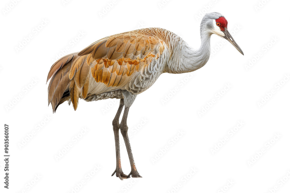 Fototapeta premium Sandhill Crane isolated