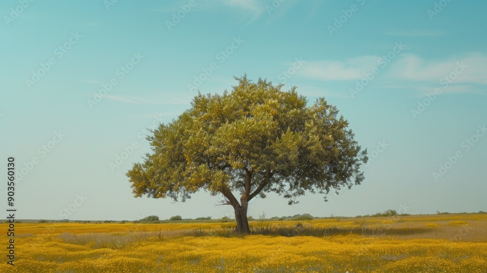 Obraz premium Butea monosperma tree in the farm field
