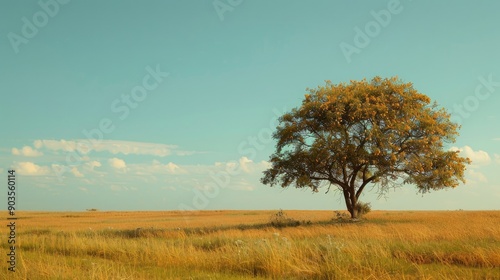 Butea monosperma tree in the farm field photo