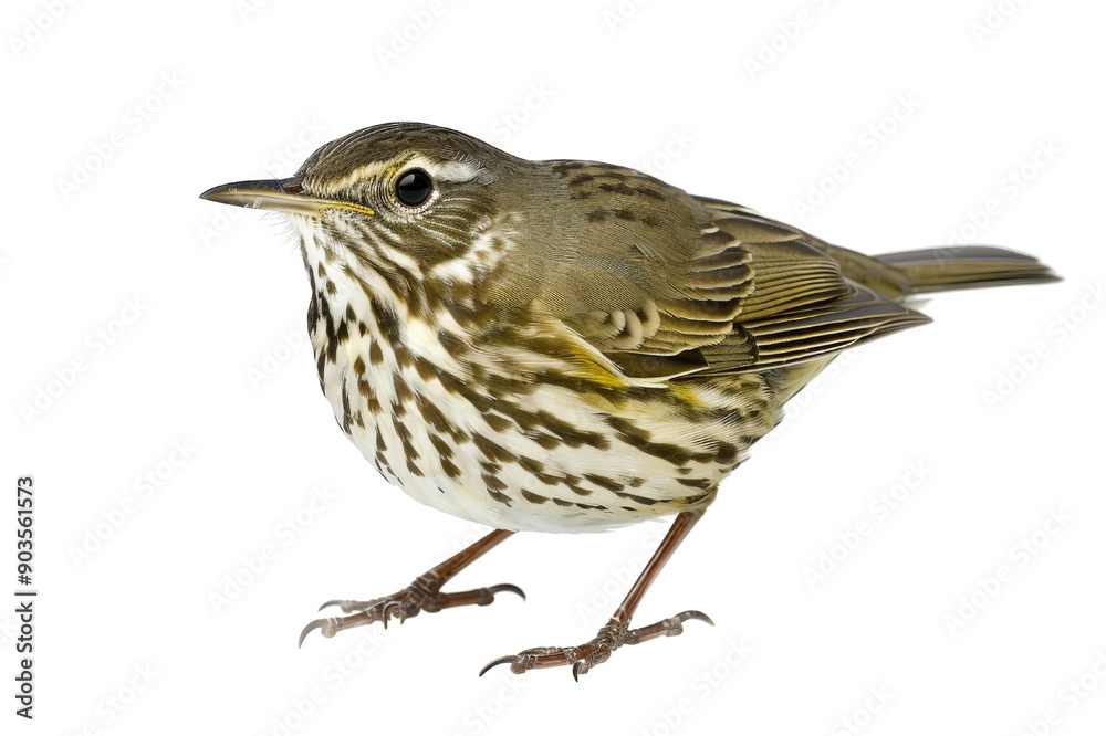 Fototapeta premium Northern Waterthrush Bird isolated