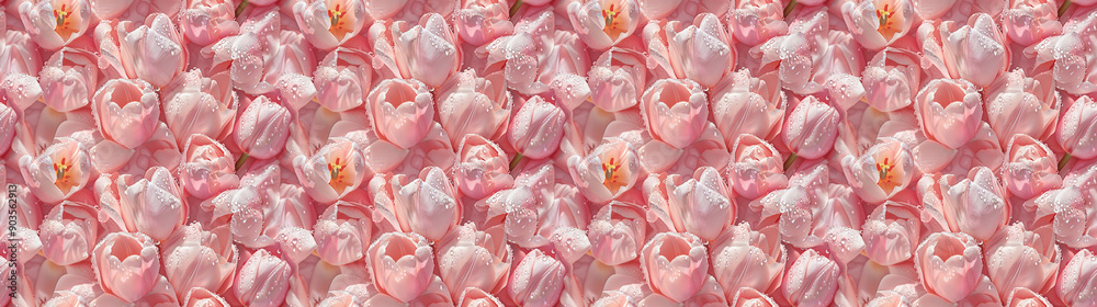 a backgeound of dewy pink tulips a backgeound of dewy pink tulips