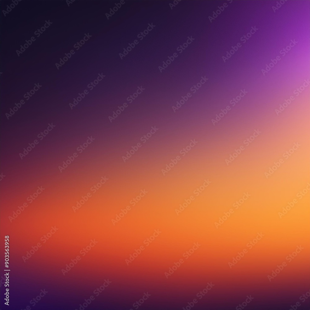 Naklejka premium Dark purple and orange gradient abstract background banner with blur