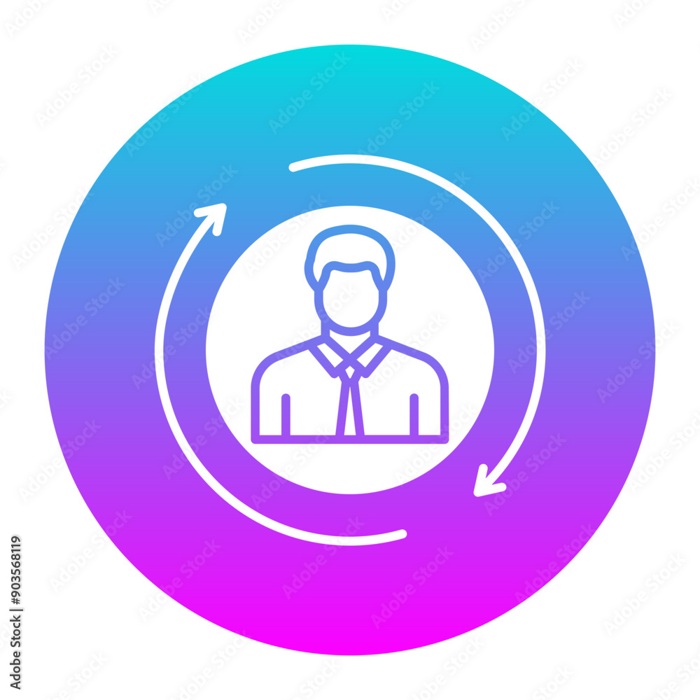 Job Rotation vector icon. Can be used for Business Training iconset. Job Rotation vector icon. Can be used for Business Training iconset.