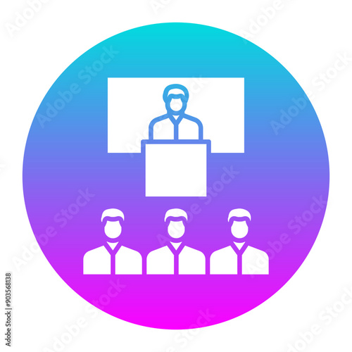 Lecture vector icon. Can be used for Business Training iconset.