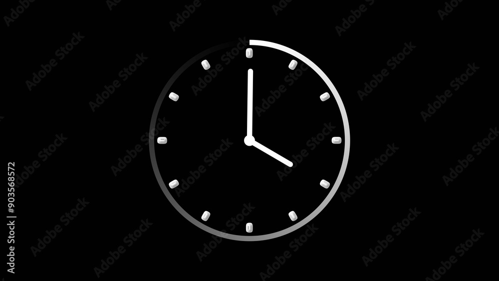 Analog clock and digital office clock icon concept looped illustration background. Analog clock and digital office clock icon concept looped illustration background.