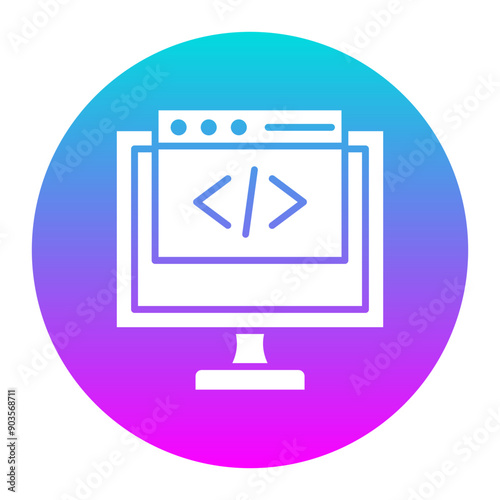 Front End Development vector icon. Can be used for No Code iconset.