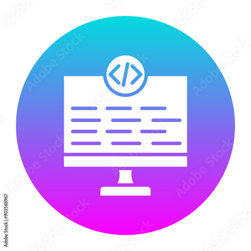 Pre-Written Code vector icon. Can be used for No Code iconset.