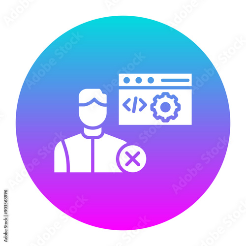 No Programming Experience vector icon. Can be used for No Code iconset.