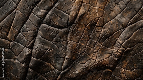 Close up image of aged elephant hide