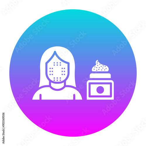 Exfoliation vector icon. Can be used for Skincare iconset.