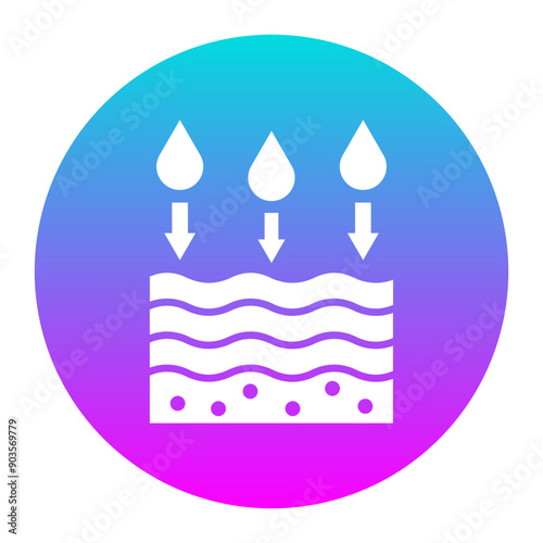 Absorption vector icon. Can be used for Skincare iconset.