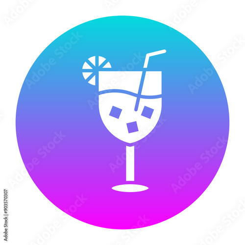 Cocktail vector icon. Can be used for Comfort iconset.