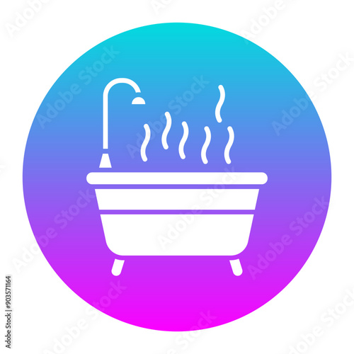 Hot Bath vector icon. Can be used for Comfort iconset.