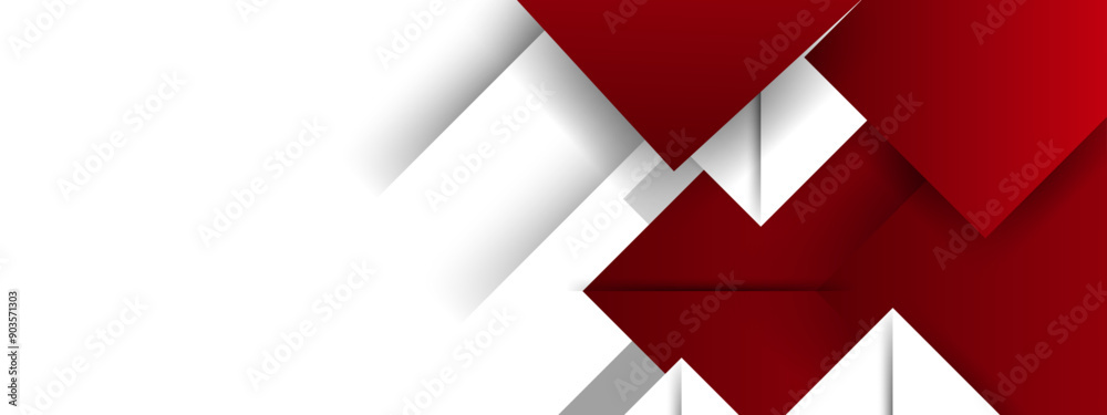 white and red abstract background with simple geometric shapes