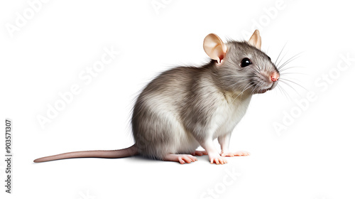 rat on white background