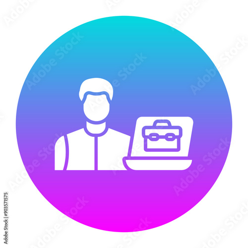 Micro Job vector icon. Can be used for Home Based Business iconset.