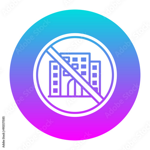 No Commute vector icon. Can be used for Home Based Business iconset.