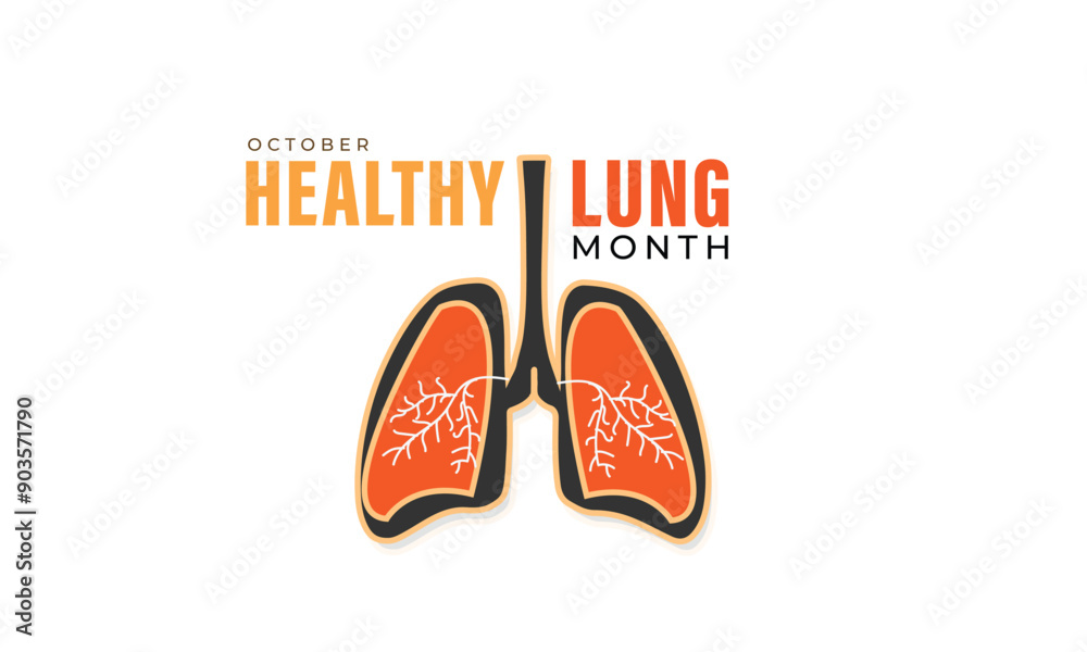 Healthy Lung Month. background, banner, card, poster, template. Vector illustration. Healthy Lung Month. background, banner, card, poster, template. Vector illustration.